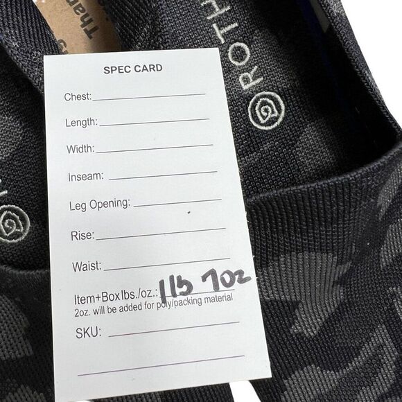 Rothy's The Original Slip On Sneaker Black Grey Camo Size 8.5 - Picture 7 of 7